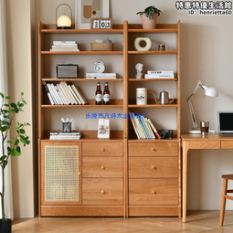實木書櫃組合櫃簡約一體靠牆置物櫃書架北歐客廳展示櫃收納櫃 價格比較,價格查詢,歷史價格詳細信息