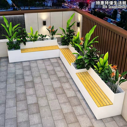 鐵藝花箱戶外花槽大型創意種植箱簡約圍欄花壇組合綠化花架優惠 歷史價格詳細信息