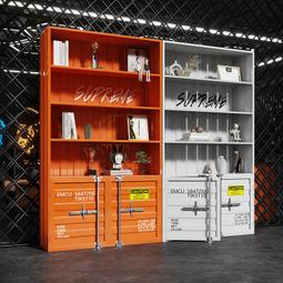 工業風貨櫃茬几LOFT家具長方形小戶型個性創意鐵藝復古柜子商用 歷史價格詳細信息