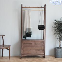 北歐黑胡桃木全實木圓形茶几簡約輕奢型客廳極簡收納儲物茶桌 歷史價格詳細信息