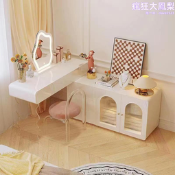 法式梳妝檯實木雕花帶鏡子美式翻蓋化妝桌帶收納格輕奢華梳妝桌 歷史價格詳細信息