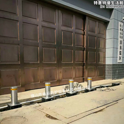 盾標防護電動液壓一體式全自動升降柱擋車樁展會化大門防撞柱 歷史價格詳細信息