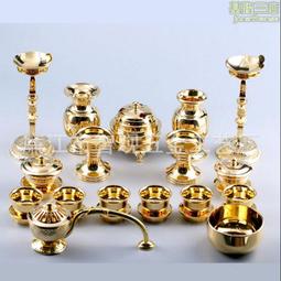 黃銅供具套裝供佛香爐供盤家用佛前供燈供水杯供奉擺件佛具用品 歷史價格詳細信息