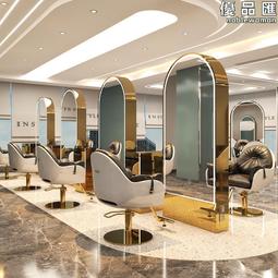 理髮店雙面鏡臺不鏽鋼剪髮鏡染燙區四面鏡髮廊專用六面鏡 歷史價格詳細信息