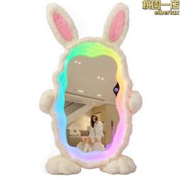 試衣鏡ins不規則發光鏡子設計感全身鏡落地鏡家用異形穿衣鏡 歷史價格詳細信息