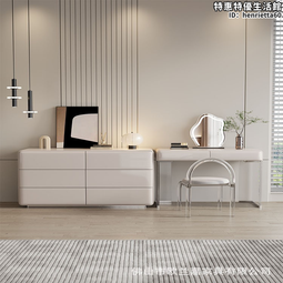 歐蘭嘉白色梳妝檯臥室意式極簡風化妝桌床尾鬥櫃梳妝檯一體大容量 價格比較,價格查詢,歷史價格詳細信息