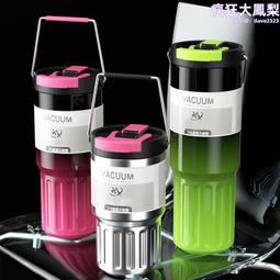 雙飲吸管保溫杯316簡約手提背帶水壺戶外便攜大容量運動水瓶 歷史價格詳細信息