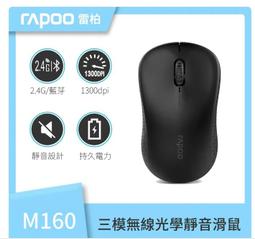 RAPOO 雷柏 M160 Silent 1300dpi 靜音 三模無線光學鼠《黑》兩入組 歷史價格詳細信息