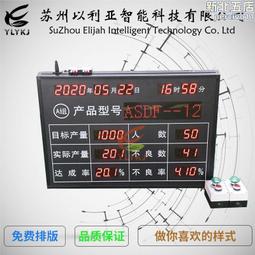 LED電子看板 生產運行天數正計時倒計時牌 P10紅色4.75雙色時鐘屏 歷史價格詳細信息