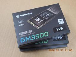 Acer Predator GM3500 1TB M.2 2280 PCIe Gen3x4 SSD固態硬碟 歷史價格詳細信息