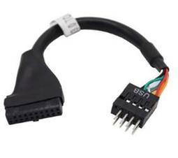 USB3.0轉USB2.0轉接線 主機板20針轉機殼9針 機箱前置USB轉接線 20Pin母 to 9Pin公 數據線 歷史價格詳細信息