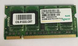apacer 筆電記憶體 ddr 512mb 歷史價格詳細信息