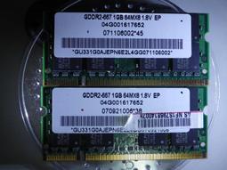 記憶體 RAM DDR2-667 2G 二手良品 筆記型 歷史價格詳細信息