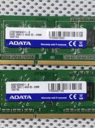 二手良品 ADATA DDR3-2G  筆電記憶體 內容詳看 歷史價格詳細信息