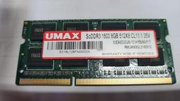 筆電用 UMAX  DDR3 1333  4G 記憶體 雙面 歷史價格詳細信息