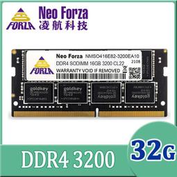 Neo Forza 凌航 NB-DDR4 3200/16G 筆記型RAM(原生) 歷史價格詳細信息