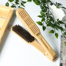 離子梳 直髮梳 大阪木頭色離子夾梳 離子夾梳 夾直 豬鬃毛梳 鬃毛夾梳 美髮用具【DT STORE】【0313109】 歷史價格詳細信息