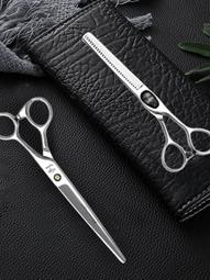 人氣好物⏎高端大武士理發剪刀平剪牙剪套裝5.5寸6寸發型師專用美發剪刀專業 歷史價格詳細信息