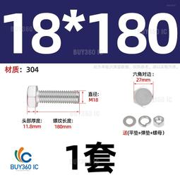 463193&rarr;206204^【M22*95】M6-M27 304不銹鋼外六角螺栓加長螺絲螺母套裝M8M10M12M14M 歷史價格詳細信息