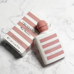 【TRUSSARDI】海洋水手波紋純綿帕巾領巾(桃紅色) 歷史價格詳細信息
