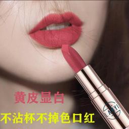 不掉色不沾杯姨媽色口紅啞光持久復古紅車厘子色氣場女王學生素顏 歷史價格詳細信息