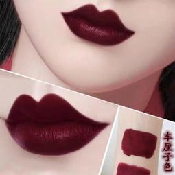 不掉色不沾杯姨媽色口紅啞光持久復古紅車厘子色氣場女王學生素顏 歷史價格詳細信息