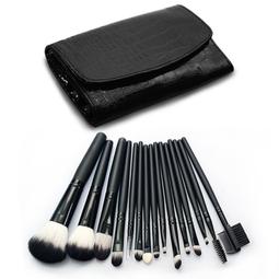 智慧購物王》專業彩妝抗菌刷毛木柄化妝刷具皮革化妝包15件組(粉色) 歷史價格詳細信息