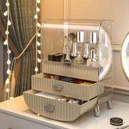 化妝盒收納箱抽屜式化妝品收納盒透明防塵桌面整理盒梳妝臺護膚品置物架儲物箱 歷史價格詳細信息