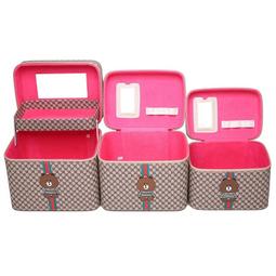 化妝盒收納箱化妝箱大容量便攜手提水乳護膚品化妝品收納盒手提便攜足浴工具箱 歷史價格詳細信息