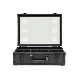 LED鏡燈化妝收納箱 化妝品收納架 led化妝鏡 三段柔和調光 分層歸類 超大空間 USB充電式 多用途 多功能 歷史價格詳細信息