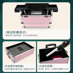 化妝盒收納箱專業美甲紋繡拉桿化妝箱彩妝跟妝師化妝品收納箱多層大容量工具箱 歷史價格詳細信息