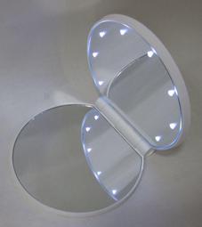 貝殼化妝鏡子臺式桌面led帶燈女補光三折疊梳妝美妝網紅生日禮物 歷史價格詳細信息