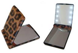 日系LED &lt;&lt; 貝殼白 圓鏡 &gt;&gt; 女優鏡 化妝鏡 8LED燈 折疊鏡化妝鏡 LED發光鏡 女生美容補裝鏡子 歷史價格詳細信息