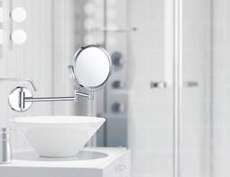 浴室伸縮化妝鏡子壁掛摺疊掛牆酒店化妝室7倍化妝鏡免打孔7英寸 歷史價格詳細信息