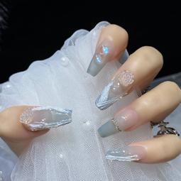 美甲貼片 美甲片 指甲片 手工穿戴甲可愛帕恰狗手繪胡蘿卜棋盤格愛心短方圓 歷史價格詳細信息