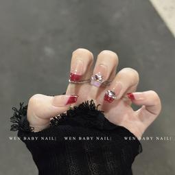 溫baby黑魔仙少女~y2k辣妹美甲爆閃紫色星星愛心甜酷穿戴甲片 歷史價格詳細信息