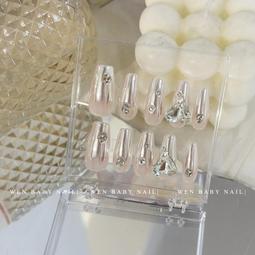 溫baby黑魔仙少女~y2k辣妹美甲爆閃紫色星星愛心甜酷穿戴甲片 歷史價格詳細信息