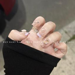 溫baby黑魔仙少女~y2k辣妹美甲爆閃紫色星星愛心甜酷穿戴甲片 歷史價格詳細信息