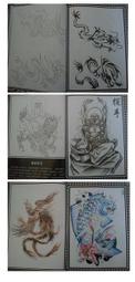 紋身手稿(1本) 刺青割線圖＋刺青打霧圖 原稿圖 藝術傳統全背 半胛圖TATTOO刺繡 紋繡 刺身 歷史價格詳細信息