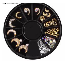 現貨 美甲鑽飾品 七彩尖底鑽  浩石鑽 七彩 寶石鑽 鑽石 合金金屬配件款 歷史價格詳細信息