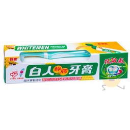 白人牙膏 130G 清新薄荷 口味清新 氟+鈣 強化琺瑯質 口腔 牙齒 牙膏 白人 台灣製作 歷史價格詳細信息