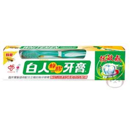 白人牙膏 130G 清新薄荷 口味清新 氟+鈣 強化琺瑯質 口腔 牙齒 牙膏 白人 台灣製作 歷史價格詳細信息