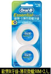 歐樂B薄荷微蠟牙線2入 【康是美】 歷史價格詳細信息