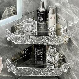 化妝室浴室壓克力置物架廁所淋浴洗手洗漱臺免打孔收納三角腳架子 歷史價格詳細信息