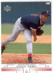 野茂英雄 Hideo Nomo 1998 UD Collector's Choice #400 歷史價格詳細信息