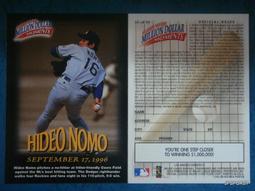 野茂英雄 Hideo Nomo 1998 UD Collector's Choice #400 歷史價格詳細信息