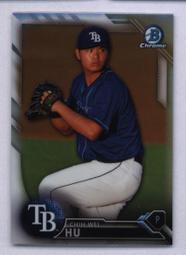 2016 Bowman Chrome #BDC147 Chih-Wei Hu 胡智為 亮面新人卡 歷史價格詳細信息