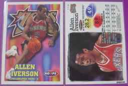 ALLEN IVERSON 1998-99 skybox premium TEAM SKYBOX SP 歷史價格詳細信息