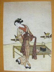 §§★§§---日本浮世繪欣賞---水仙花---13---美人風俗畫---鈴木春信繪---第1輯10之04---★繪畫藝術明信片 歷史價格詳細信息