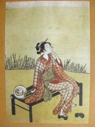 §§★§§---日本浮世繪欣賞---水仙花---13---美人風俗畫---鈴木春信繪---第1輯10之04---★繪畫藝術明信片 歷史價格詳細信息